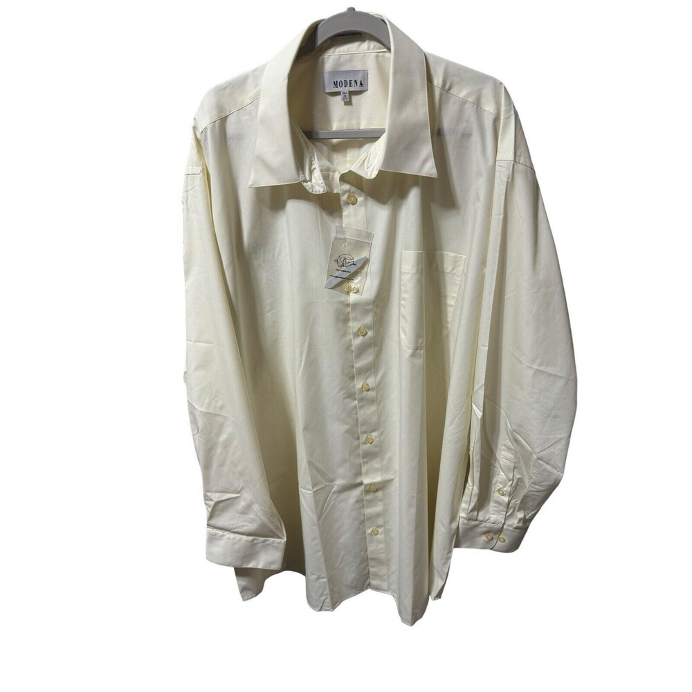 Modena Dress Shirt Pale Yellow New Tall 20 36/37 Sleeves
